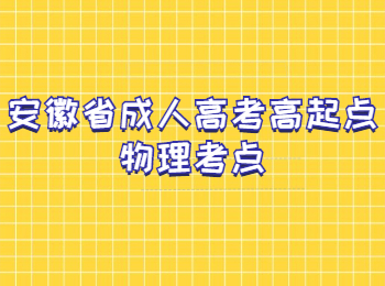 安徽省成人高考高起點物理考點